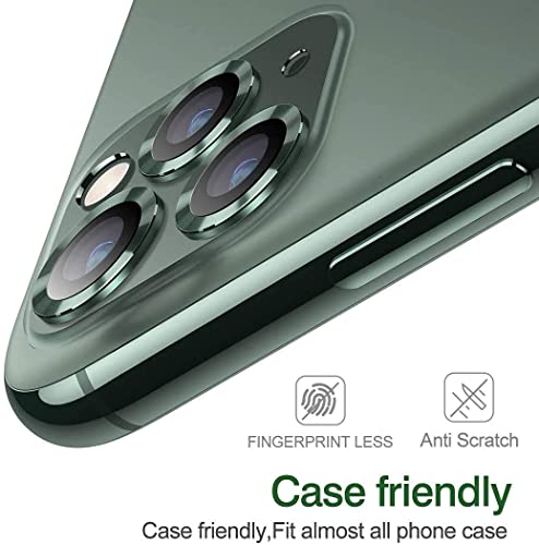 Image of Compatible for I Phone 13 pro Camera Lens ring camera Protector Camera lens ring protector for i phone 13 pro max (GREEN)
