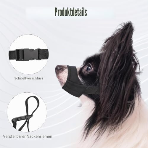 PEUTIER Maulkorb für Hunde mit Kurzer Schnauze, Maulkorb für Kleine und Mittelgroße Hunde Weich Maulkorb Gegen Beißen und Bellen Dog Muzzle für Chihuahua Hiromi Shih Tzu, Schnauzenumfang 10,8-14cm