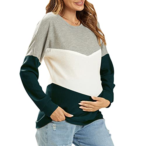 Image of IFFEI Women's Maternity Nursing Tops Breastfeeding Tank Shirt Long Sleeve Nursing Clothes