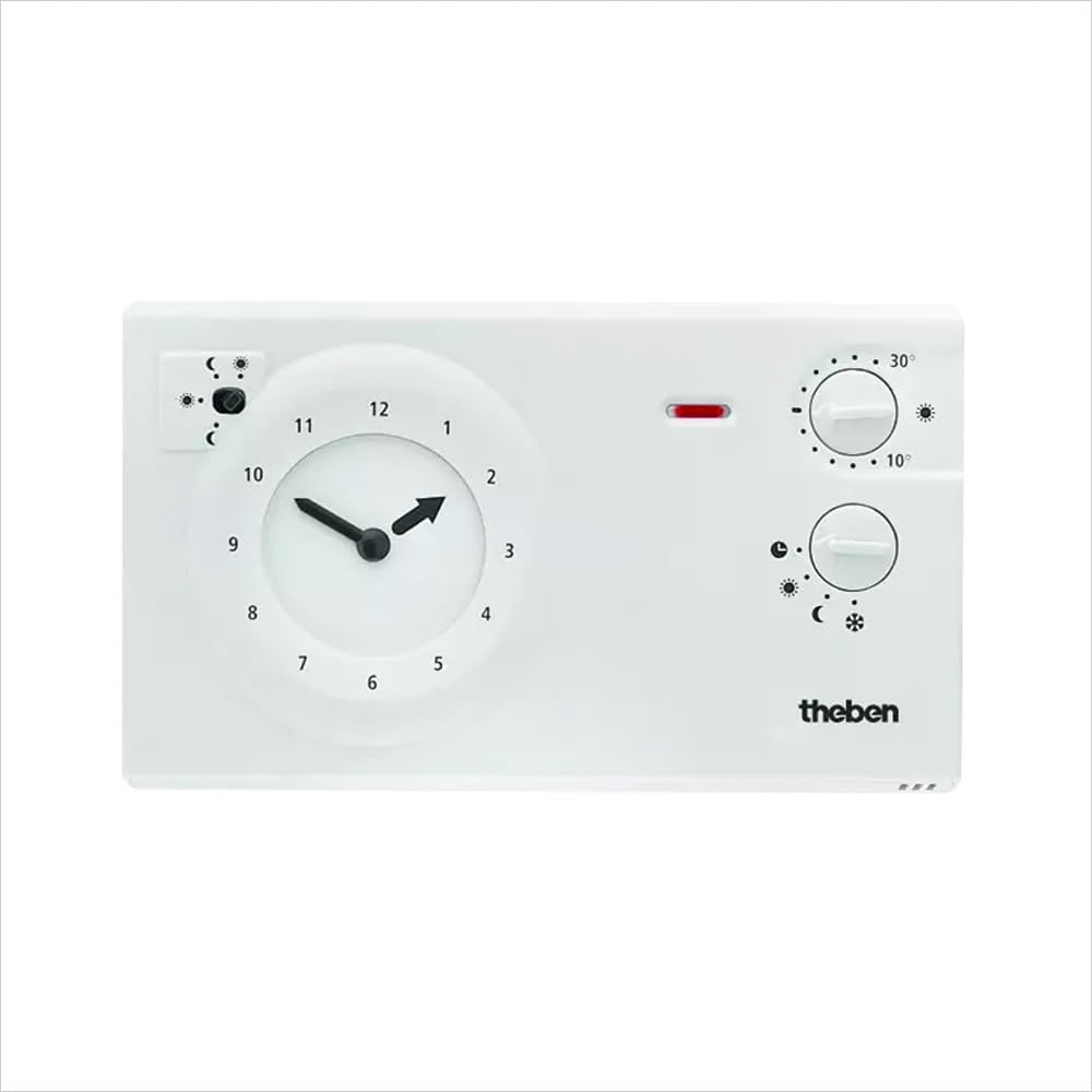 Theben 7820030 RAMSES 782 cronotermostato analogico giornaliero/settimanale | alimentazione di rete, disco programma a cavalieri, regolazione elettronica, temperatura comfort/ridotta, 3 giorni di riserva