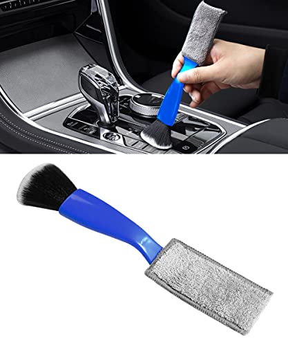 Clean,car Bursh Tool,double Head Brush,auto Interior Detailing Brush,soft Car Interior Detailing Brush Dust Brush (blue)