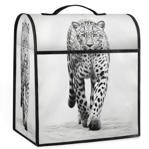 Coffee Maker Cover Leopard Pattern Kitchen Appliance Covers Small Appliance Covers Blender Cover Juicer Cover Dust Covers for Kitchen Appliances with Top Handle and Pockets,Washable,C466