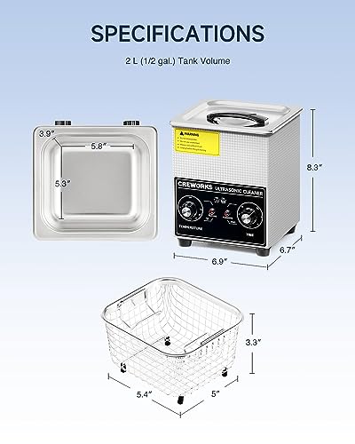 Creworks DUC-M Ultrasonic Cleaner With Heater And Timer thumb #6
