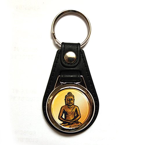 Preisvergleich Produktbild Schlüsselanhänger "BUDDHA SITZEND" mit Einkaufschip