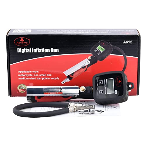 AEROPRO Tools Digital Tire Inflator with Pressure Gauge, 203 PSI Air Chuck and Compressor Accessories Heavy Duty with Rubber Hose and Quick Connect Coupler with Display Resolution - Image 8