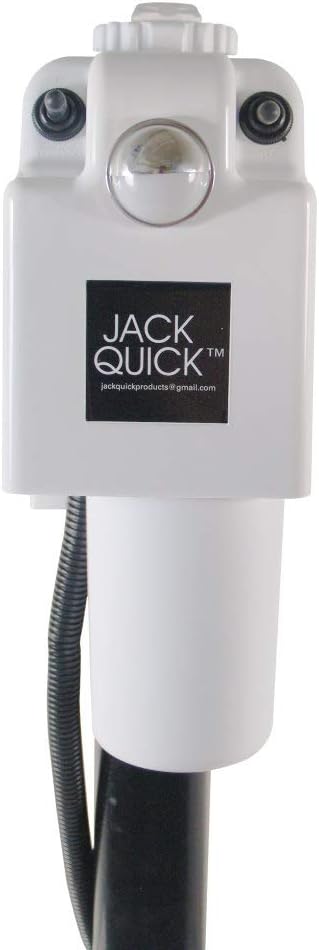 Quick Products JQ-3500W-7P Power A-Frame Electric Tongue Jack with 7-Way Plug - 3,650 lbs. Lift Capacity, White