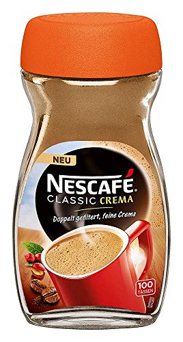 NESCAFÉ Classic Crema löslicher Bohnenkaffee (mit feinen Kaffeebohnen, cremiger Instant-Kaffee) 3er Pack (3 x 200g)