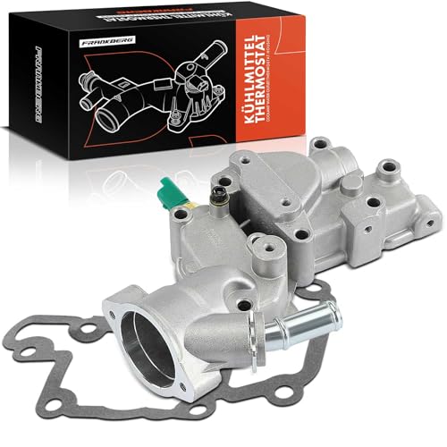 Image of Frankberg Coolant Thermostat Coolant regulator Compatible with Nemo Estate 1.4L 2009-2010 Xsara N1 1.4L 1997-2005 Partner Box/MPV 5 G 1.4L 1996-2015 Replace# 9654775080