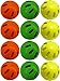 Wiffle Balls Green, Orange & White Official Size Baseballs "Matty's Toy Stop" Exclusive Gift Set Bundle - 12 Pack (4 Green, 4 Orange & 4 White)