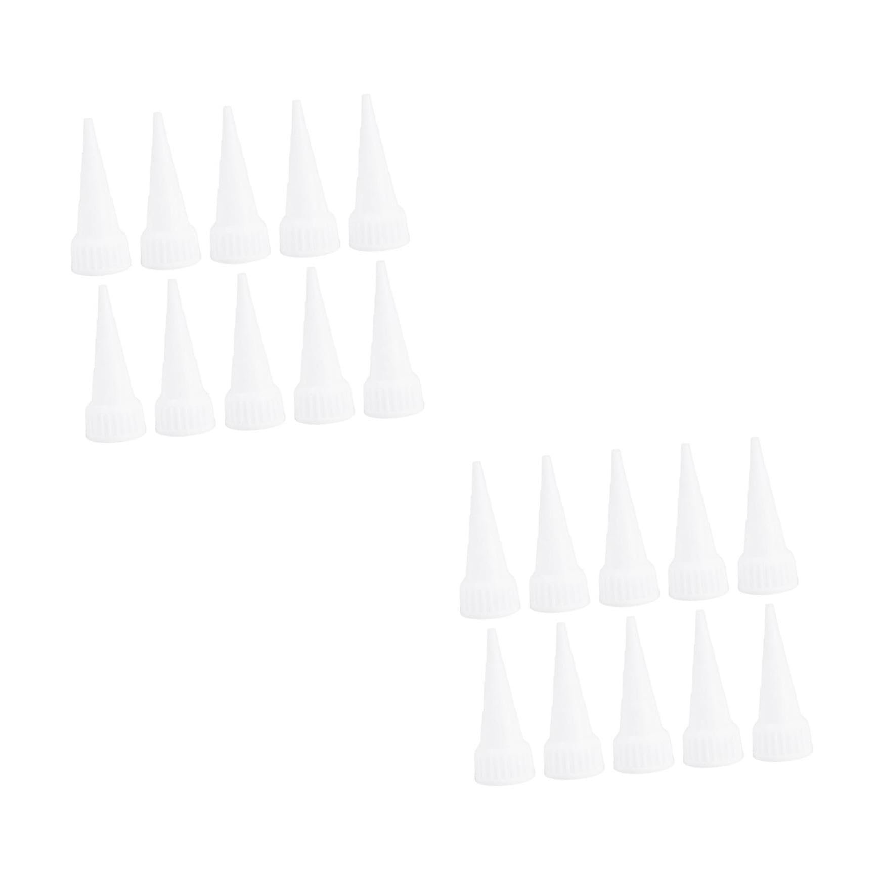 Mikikit 2 Sets 100 Ml Kleberdüsen- Präzisionsdüsenkappe Für Kleber Kunstprojekte Und Heimreparaturen. Spitze Vor Dem Auftragen Abschneiden Spitze Nach Gebrauch Abdecken 10 Stück * 2