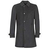 Scotch & Soda Herren Long Zip-Up Coat Mantel, Grau (Graphite Melange 0810), Large