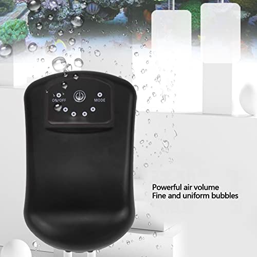 Bomba de ar de aquário, 1200 mah recarregável ultra silencioso estável fonte de boxygen ajustável ae
