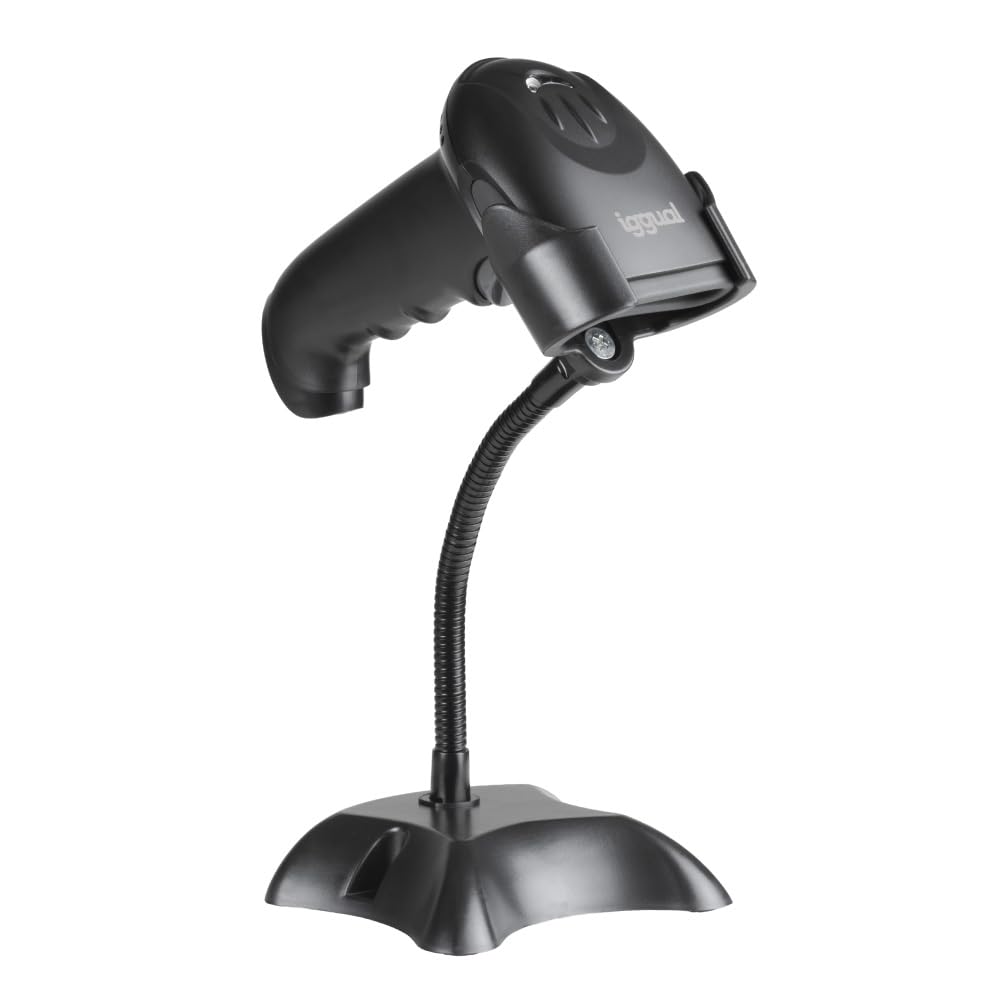iggual Lector código barras 2D USB gatillo soporte