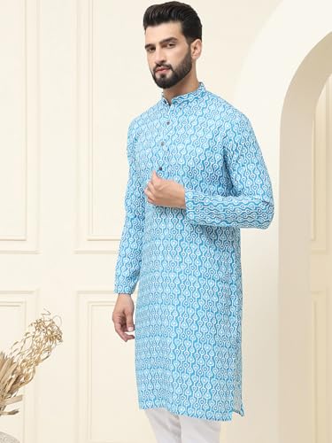 Image of SOJANYA (Since 1958 Men's Exquisite Silk Blend Kurta Elevate Your Festive Look-Crafted for Excellence