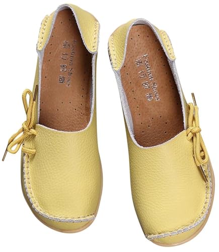 Image of Women's Leather Slipper Loafers Flat Shoes Slip-Ons