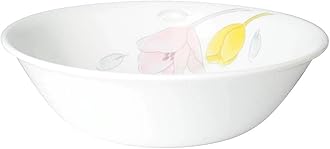 CORELLE Livingware Plus Elegance 950 ml Serving Bowl, Lightweight & Durable, Made of Vitrelle Glass, Microwave & Dishwasher Safe, Elegant Crockery for Dining & Gifting - Set of 1