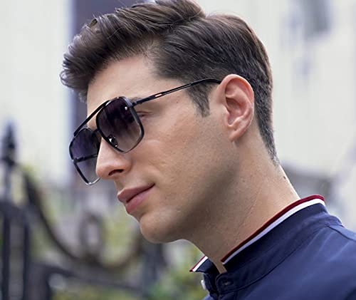 Gtand Fashion Oversized Square Aviator Gradient Sunglasses For Men Women Vintage Metal Sun Glasses 63Mm #TOP3