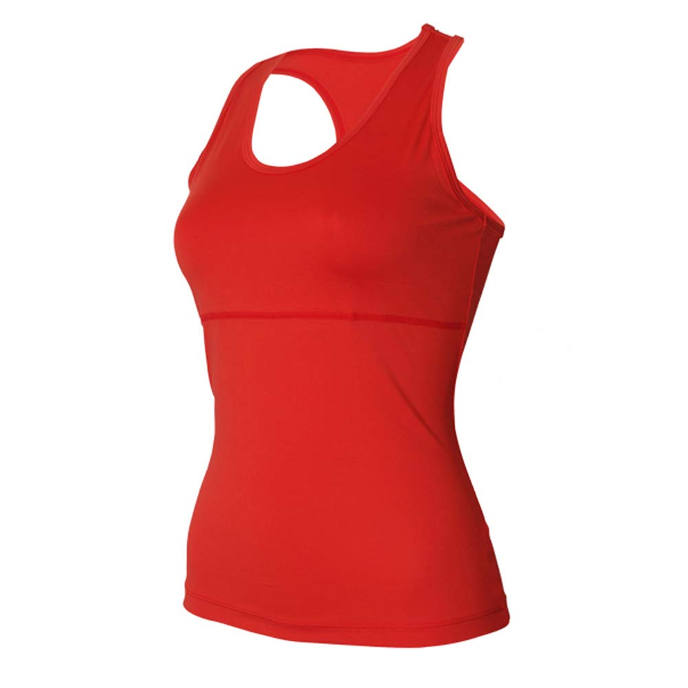 Henri mauriceTight Compression Tank Top for Women Racerback with Built in Padded Bra Cap KW