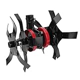 Jectse Garden Brush Cutter Grass Wheel with Soil Loosening Machine Wheel, Universal Gardening Trenching Wheel for Removal, Aeration, and Ditching