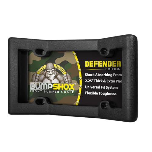 BumpShox - Defender Edition Front Bumper Guard & Front Bumper Protection License Plate Frame