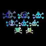 Cute Skull Family Sticker Vinyl Decal Notebook Car Window Laptop 8' x 4.5' (Holographic)