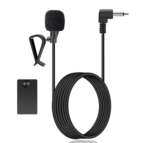 GHIOPMZ Universal 3.5mm Car Stereo Microphone - External Hands Free Mic for Vehicle GPS DVD Head Unit Audio Accessory