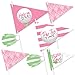Big Dot of Happiness Golf Girl - Triangle Pink Birthday Party or Baby Shower Photo Props - Pennant Flag Centerpieces - Set of 20