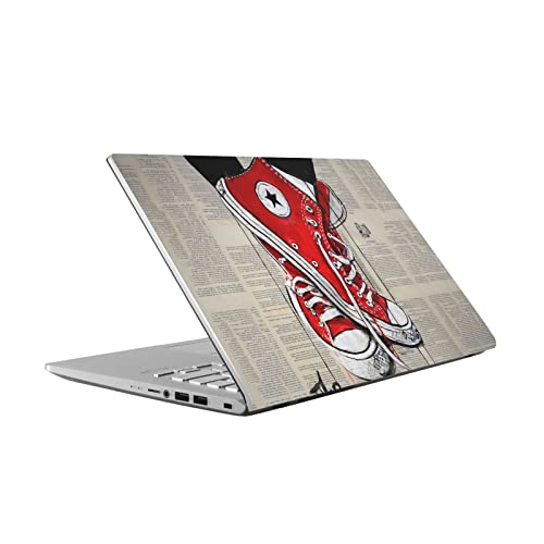 Autocollant vinyle ASUS Vivobook 14 LouiJoverArt Chaussures Encre Rouge