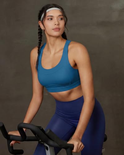 Image of RUNNING GIRL Sports Bras for Women High Support,Racerback High Impact Sports Bra Moulded Cup Workout Bra Push up