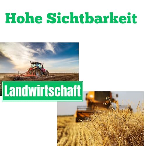 Landwirtschaft Auto Magnetschild – Olanmarp Robustes Magnet-Hinweisschild | UV-Beständig & wetterfest | Flexible Anbringung & rückstandslos entfernbar - ca. 20 x 5 cm - bis 190 km/h - Made in EU