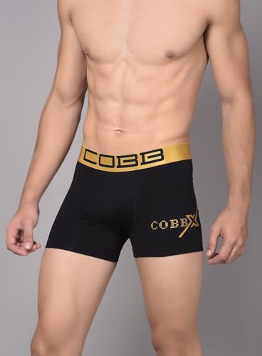 Image of COBB Regular Fit Solid Cotton Premium Trunks for Men Stretchy Fabric, Antibacterial and Microfibre Waistband