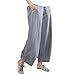 Produktbild LUCKYCAT Damen Hosen/Leinenhose bequemer Schnitt Gummibund Sommerhosen Damen Gummizug Locker Leinenhose Plus Größe Leinen Freizeithose Hosenrock Haremshose Yogahose Hose Weitem Bein