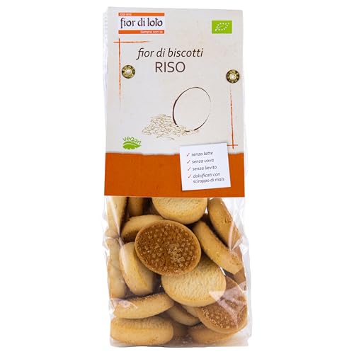 Fior di Loto Biscotti di Riso Biologici - Biscotti Dolcificati con Sciroppo di Mais - 250 g
