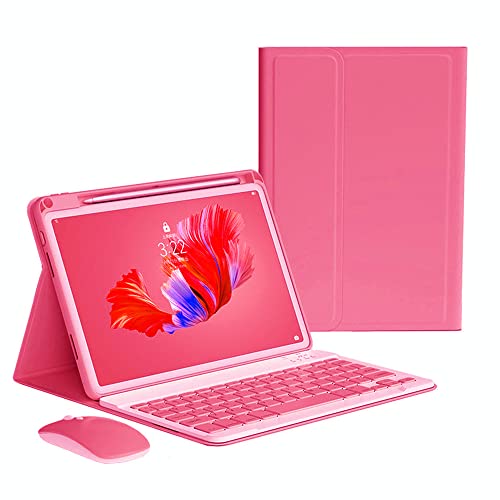 kaitesi Keyboard Case Mouse for iPad Pro 11 inch M4 Case with Keyboard and Mouse, Magnetically Detachable Color Keyboard Case for iPad Pro 11