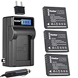 Kastar 3-Pack DMW-BCF10 Battery and LCD AC Charger Compatible with Panasonic DMW-BCF10E DMW-BCF10PP, Panasonic Lumix DMC-FT4, Lumix DMC-TS1, Lumix DMC-TS2, Lumix DMC-TS3, Lumix DMC-TS4 Cameras