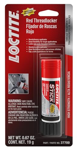 Loctite 37700-6PK Red High Strength Thread Locker - 19 Grams Stick, (Pack of 6)