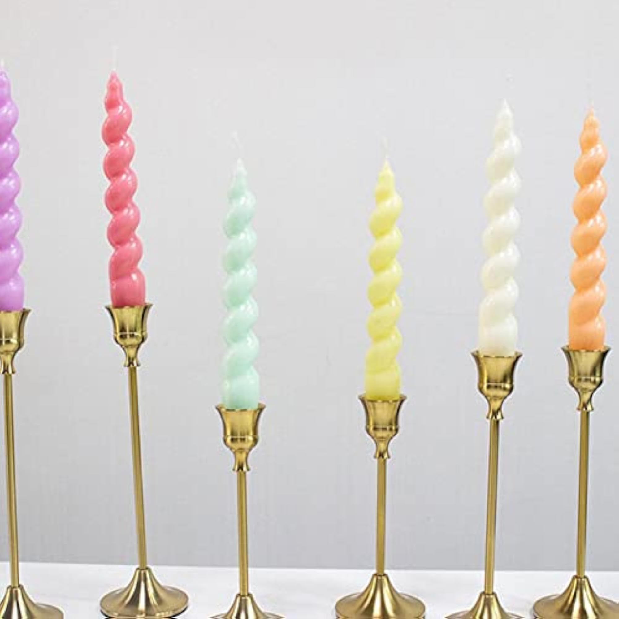 N.D 2 Pcs Spiral Taper Candles