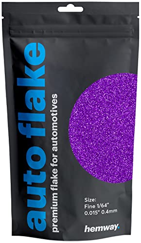 Image of Hemway Auto Flake Glitter Additive 3.5oz Fine Purple | Metal Flake for Custom Auto Paint & Coatings, for Car, Motorbike, Truck, Vehicles, Automotives