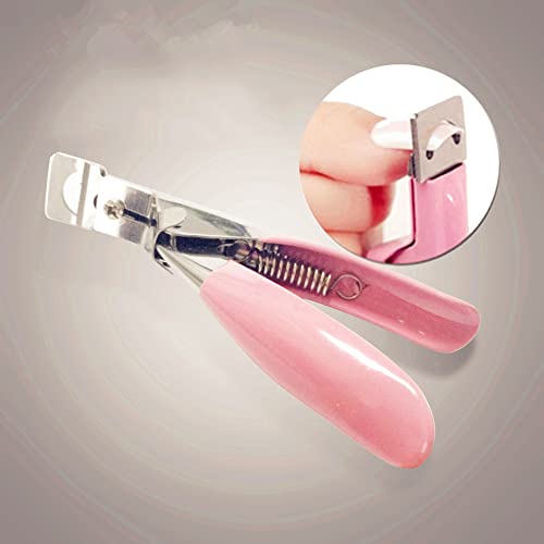 Cortaúñas acrílico rosa para uñas postizas miniatura 4