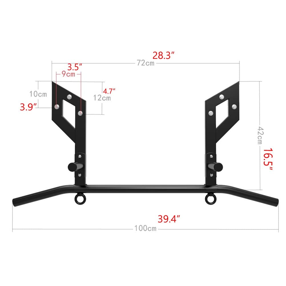 Pull Up Bar Schwere wandmontierte Klimmzugstange, Sandsack-Widerstandsgurt-Aufhängungsausrüstung, Familien-Fitnesscenter, sichere Tragfähigkeit 300 kg (Size : Style 1)