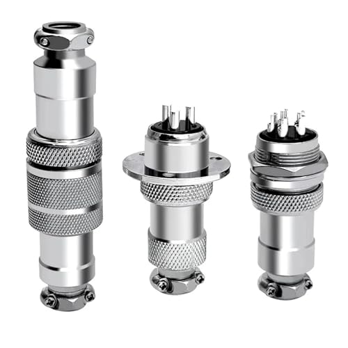 Connecteur GX12 docking male 6p contre les faux contacts des prises d'aviation standard