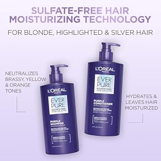 EverPure Sulfate-Free Shampoo, Purple Shampoo for Blonde Hair, Bleached, Brown Highlighted, Silver and Gray Hair, With Purple Pigments, Pack of 1, 680ml