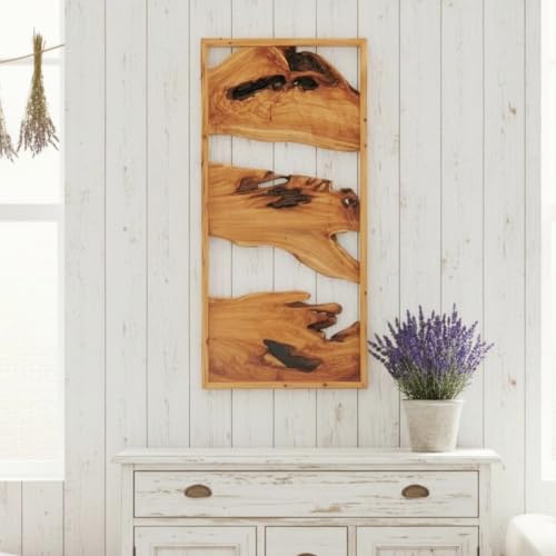 Warmaxx Natural Wood Live Edge Framed Wall Art Decor 42.8" L x 20.6" W