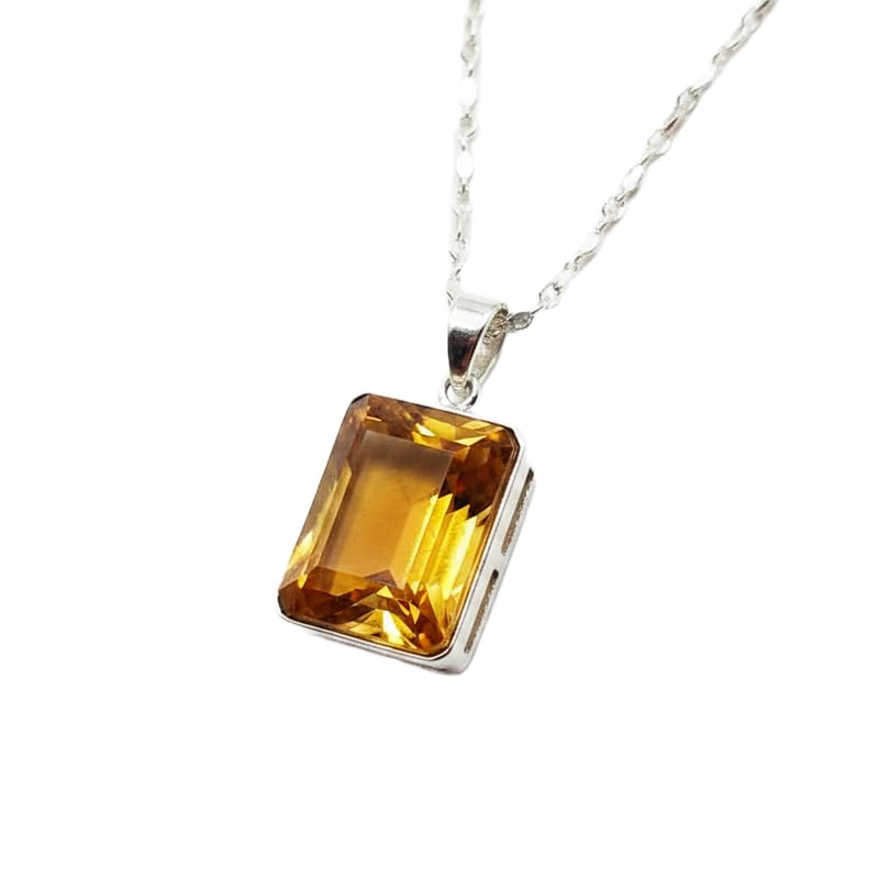 Pendentif en quartz orange naturel de 22 x 18 mm, le cadeau idéal pour femme avec collier