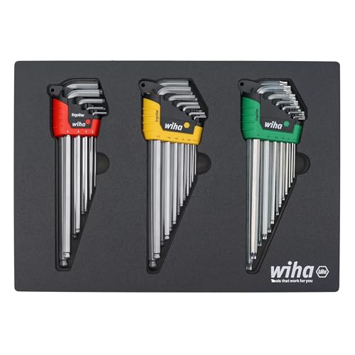 Image of Wiha 66979 35 Piece ErgoStar L-Key Tray Set - Hex Metric, Hex SAE, Torx