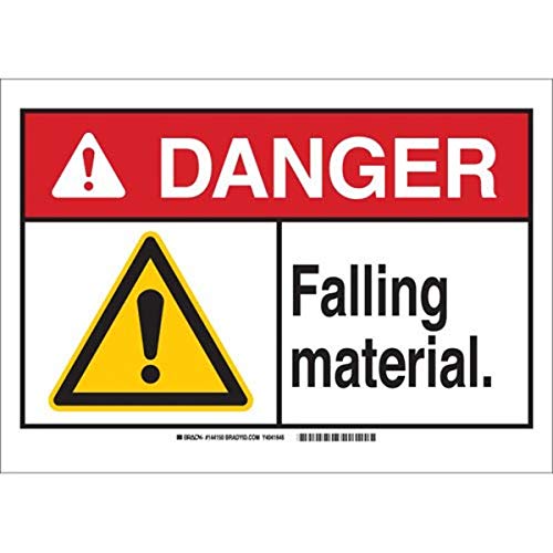 Panneau Danger Falling Material Brady protégez vos zones de stockage