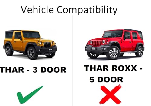 Image of Auto Hub Car Cover Compatible with Mahindra Thar (Model : 2020-Till Date) with Weather Proof, Triple Stitched, Thar Car Cover Jungle Look