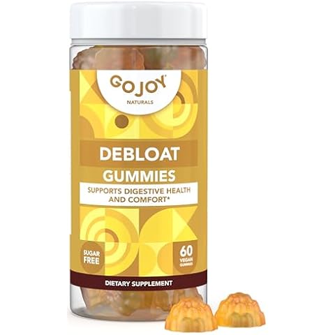 GOJOY NATURALS Lemon Debloat Gummies - Bloating, Gut Health & Digestive Support Herbal Supplement for Women & Men - Non-GMO, Sugar, Soy & Gluten Free - Vegan (30 Servings) Cover