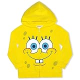 Nickelodeon SpongeBob SquarePants Boys’ Zip Up Hoodie for Little Kids - Yellow