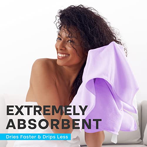 Luxe Beauty Microfiber Hair Towel Wrap – Absorbent Microfiber Hair Towels For Women Long Hair - Hair Drying Towels Microfiber Towel For Hair Wrap For Long Hair -Perfect Curly Hair Towel For Plopping #TOP5